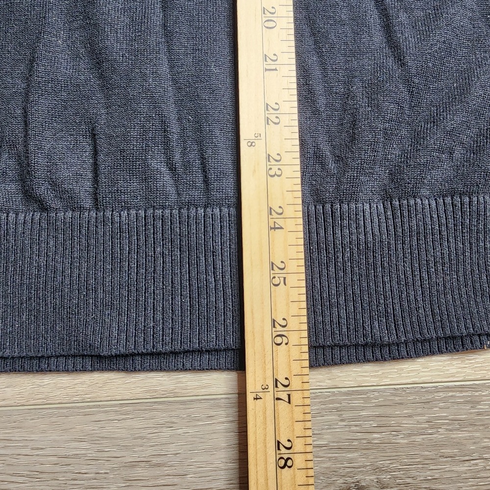 Tommy Hilfiger Argyle V Neck Long Sleeve Black Sweater Large - Picture 7 of 7